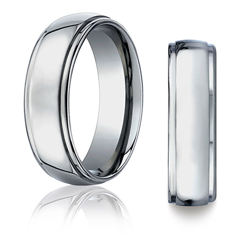 7mm Titanium Band with Stepped Edges