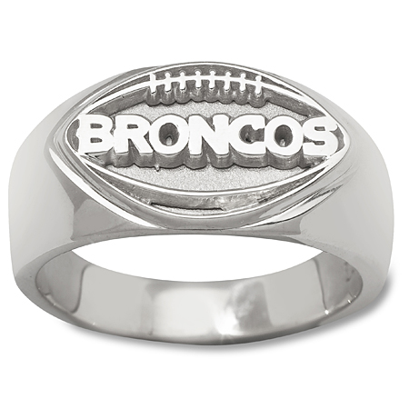 Sterling Silver Denver Broncos Ring BRO003GR-SS | Joy Jewelers