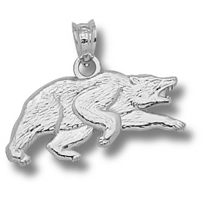 Sterling Silver Baylor University Running Bear Pendant