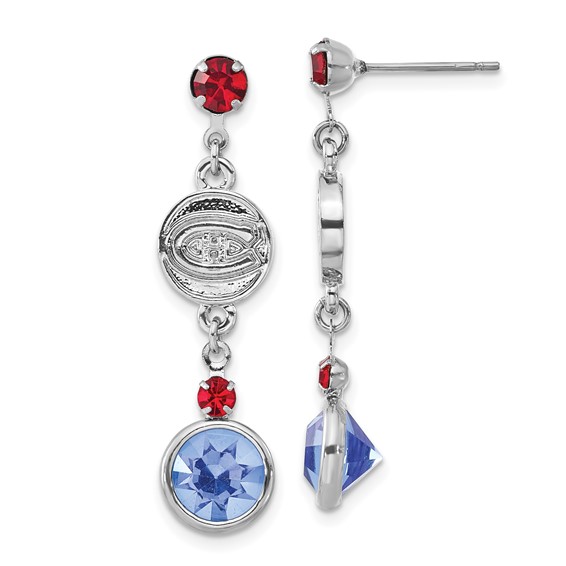 Montreal Canadiens Crystal Logo Earrings