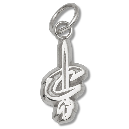Sterling Silver 3/8in Cleveland Cavaliers Sword Pendant