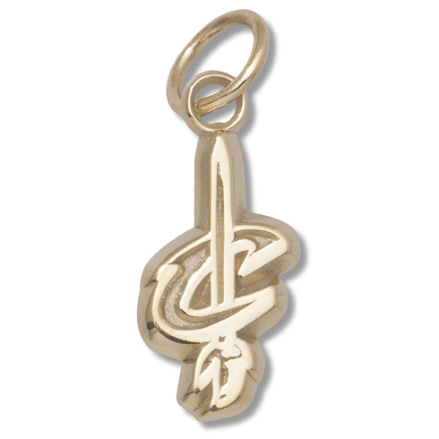10kt Yellow Gold 3/8in Cleveland Cavaliers Sword Pendant