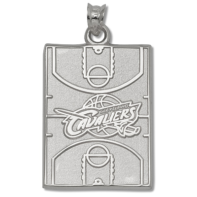 Sterling Silver 15/16in Cleveland Cavaliers Court Pendant
