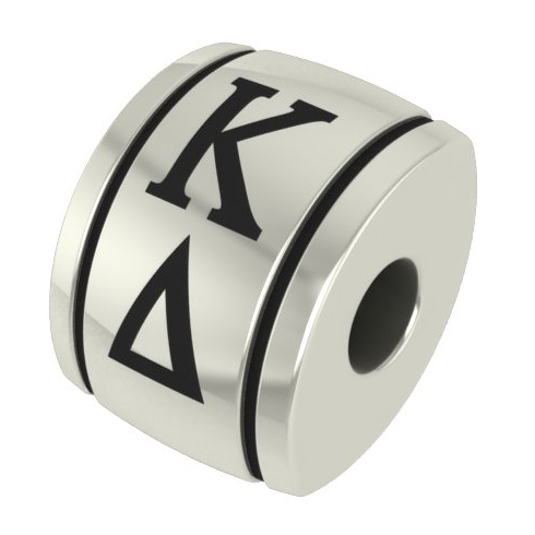 Sterling Silver Kappa Delta Barrel Bead