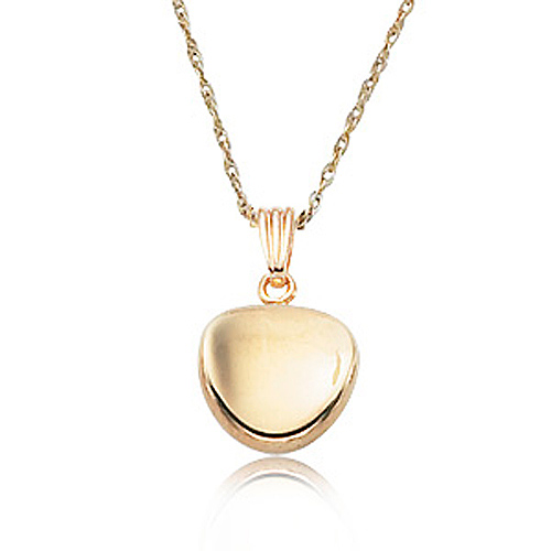 14k Yellow Gold Tapered Pebble Necklace