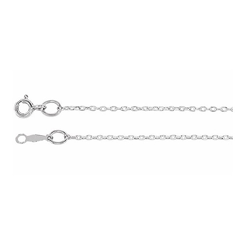 Sterling Silver 16in Curb Chain 1mm