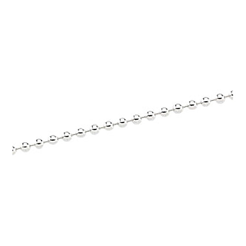  Sterling Silver 20in Hollow Bead Chain 3mm