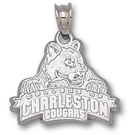 Sterling Silver 1/2in Charleston Cougars Pendant