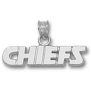 Kansas City Chiefs 1/4in Sterling Silver Team Pendant