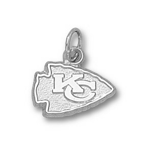Kansas City Chiefs 3/8in Sterling Silver Logo Pendant