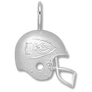 Kansas City Chiefs 3/4in Sterling Silver Helmet Pendant