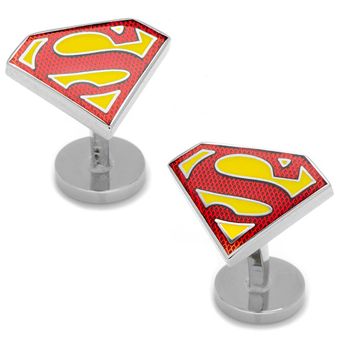 Superman Red and Yellow Shield Cufflinks
