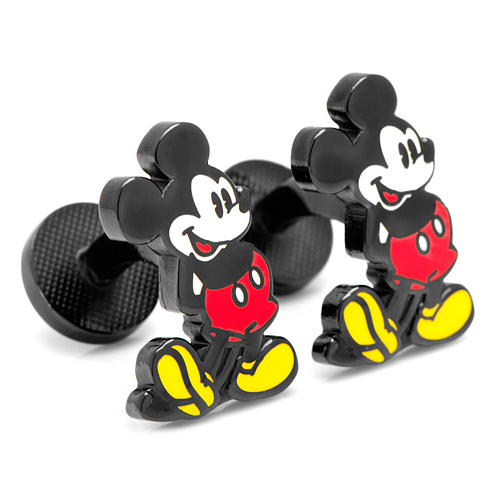 Black-plated Mickey Mouse Cufflinks