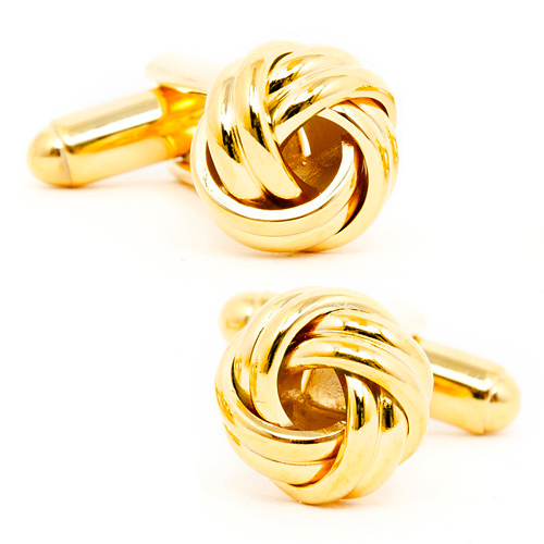 Gold Mixed Metal Knot Cufflinks