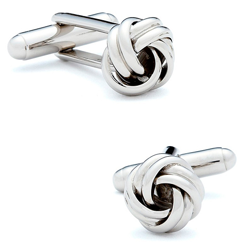 Silver Mixed Metal Knot Cufflinks