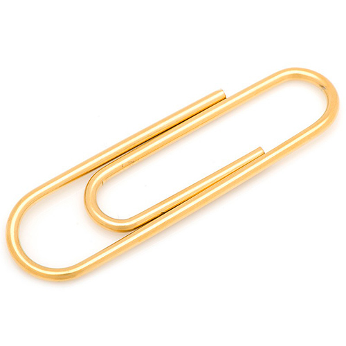 Gold-plated Stainless Steel Paper Clip Money Clip