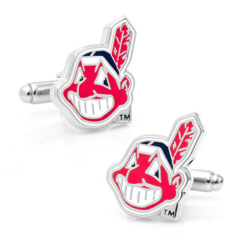 Stainless Steel Cleveland Indians Cufflinks PD-IND2-SL | Joy Jewelers
