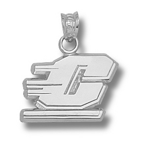 Central Michigan University C Pendant 7/16in Sterling Silver