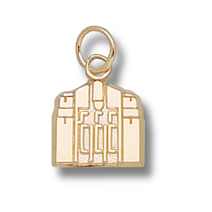 Central Michigan Warriner Tower Pendant 3/8in 10k Yellow Gold