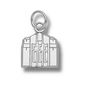 Sterling Silver 3/8in Central Michigan Warriner Tower Pendant