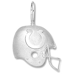 Sterling Silver 3/4in Indianapolis Colts Helmet Pendant