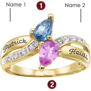 Couplet Birthstone Ring