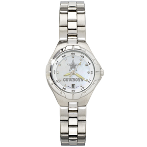 Dallas Cowboys Ladies Stainless Pro II Pearl Dial Watch