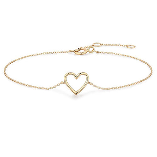 Aurelie Gi JANE 14k Yellow Gold Open Heart Bracelet