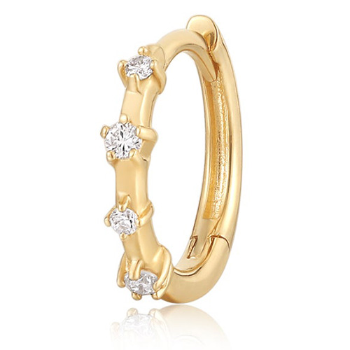 Aurelie Gi VELA 14k Yellow Gold .05 ct tw Lab Grown Diamond Huggie Hoop Earring