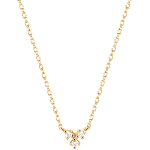 Aurelie Gi CLOVER 14k Yellow Gold Diamond Necklace