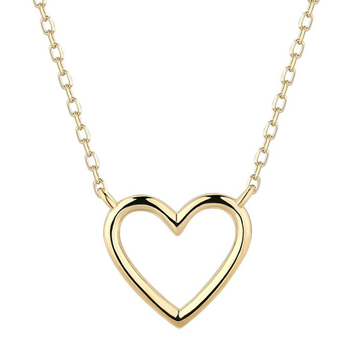 Aurelie Gi JANE 14k Yellow Gold Open Heart Necklace