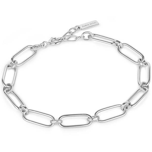 Ania Haie Sterling Silver Cable Connect Chunky Chain Bracelet