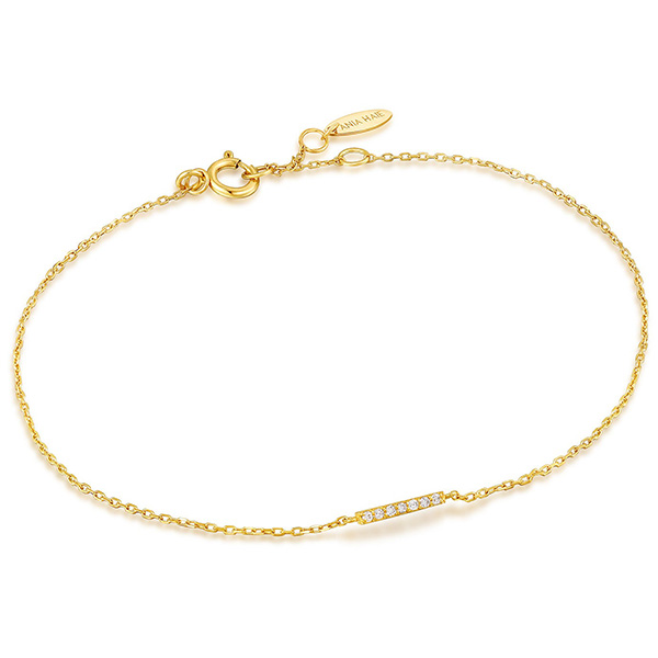 Ania Haie 14k Yellow Gold Magma Natural Diamond Bar Bracelet