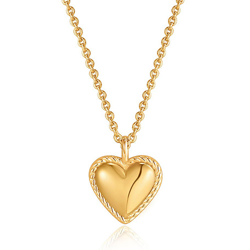 Ania Haie 14k Gold-plated Sterling Silver Rope Heart Necklace