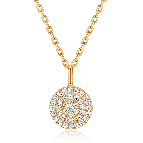 Ania Haie 14k Gold-plated Sterling Silver Glam Disc Necklace