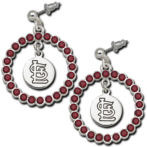 St. Louis Cardinals Spirit Crystal Logo Earrings CRD067ER-CR
