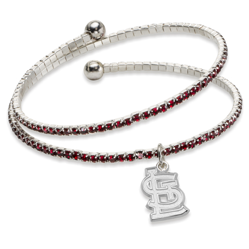 St. Louis Cardinals Amped Logo Crystal Bracelet CRD077BR-CR