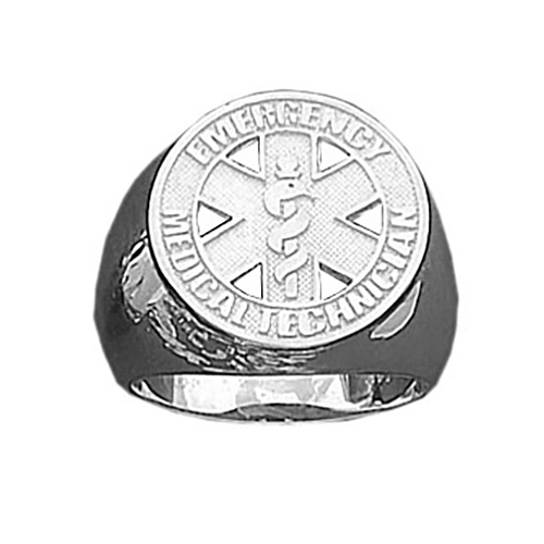 EMT Badge Ring - Sterling Silver