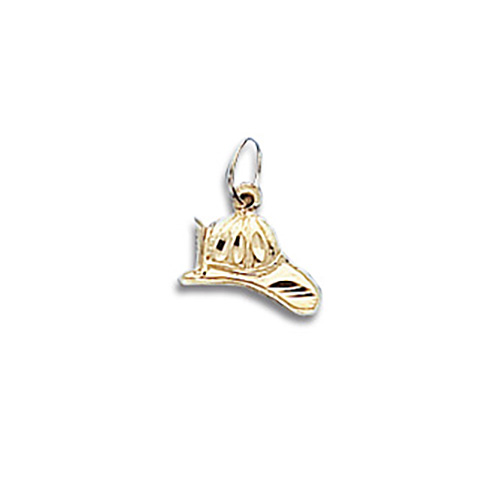 14kt Yellow Gold Firefighter Helmet Charm