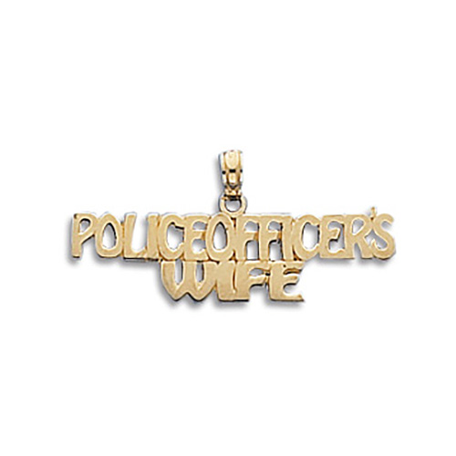 14k Yellow Gold Police Officer's Wife Pendant