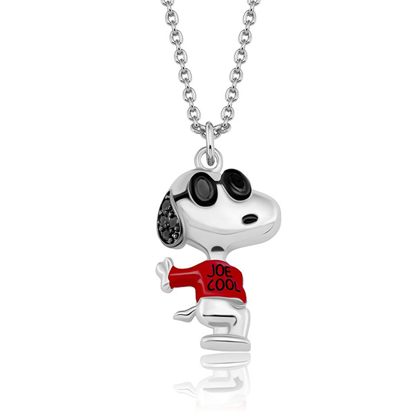 Snoopy Joe Cool Platinum-plated Brass Necklace