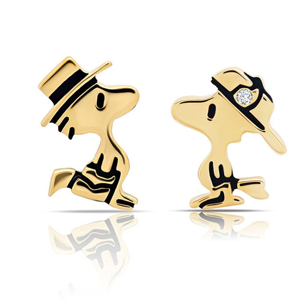 Gold-plated Sterling Silver Woodstock Earrings