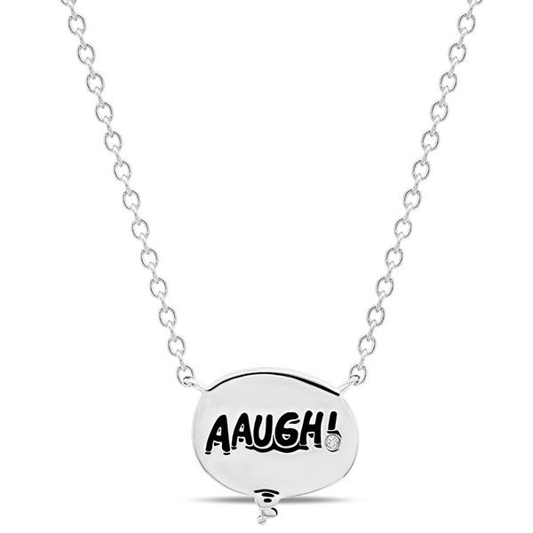 Sterling Silver Peanuts Aaugh! Thought Bubble Necklace