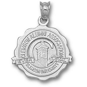 Clemson Tigers 5/8in Sterling Silver Seal Pendant