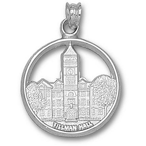 Sterling Silver 3/4in Clemson Tillman Hall Pendant