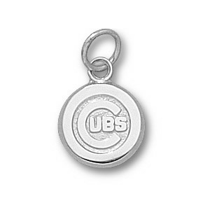 Sterling Silver 3/8in Chicago Cubs Round Logo Charm