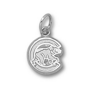 Sterling Silver 3/8in Chicago Cubs C Bear Charm