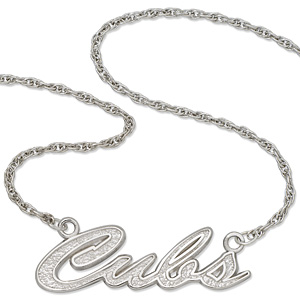 Sterling Silver Chicago Cubs Script Necklace