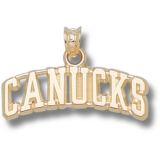 Vancouver Canucks Arched Pendant 10k Yellow Gold