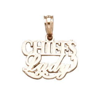 14k Yellow Gold Fire Chief's Lady Pendant